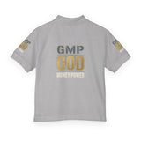 Youth Polo Shirt – GMP GOD Money Power Graphic