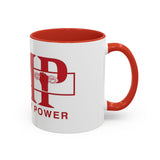Accent Coffee Mug — G.M.P. (Good Money Power) Red Logo Ceramic Mug