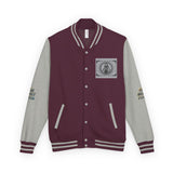 Letterman Jacket — 'God Money Power' Graphic Varsity Jacket