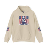 Patriotic Boxer Dog Hoodie — 'God, Money, Power' Americana Pullover