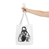 Tote Bag — Saint Icon Graphic Tote with Face Mask (Stencil Black)