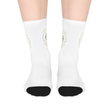 God Money Power- Vintage Compass Mid-Length Socks — Nautical Explorer Graphic Socks