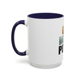 God Money Power Accent Coffee Mug — Inspirational Faith & Wealth Quote