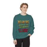 Faith & Hustle Sweatshirt — "Put God First, Hustle for the Money, Put Yourself in Power"