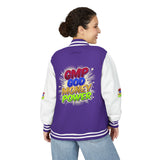 Letterman Jacket — GMP Good Money Power Colorful Splash Varsity Coat