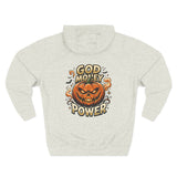 Pumpkin Power Hoodie — 'God Money Power' Halloween Graphic Hoodie
