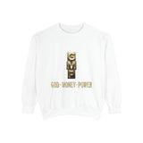 God • Money • Power Sweatshirt — GMP Gold Block Graphic Crewneck
