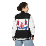 Letterman Jacket — Patriotic "God Money Power" Crest Varsity Jacket