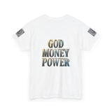 God Money Power Tee — Graphic Faith & Wealth Statement T‑Shirt