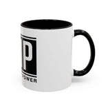 GMP 'God Money Power' Accent Coffee Mug – Bold Black Logo 11/15oz