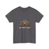 GMP "God Manly Power" Graphic Tee — Bold Logo Cotton Shirt
