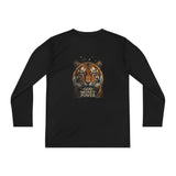 Youth Long Sleeve Tee — Tiger Face 'God • Money • Power' Graphic