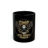 God Money Power Eagle Mug — GMP Inspirational Black Coffee Cup (11oz, 15oz)