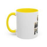 God Money Power Accent Coffee Mug - Inspirational Faith & Prosperity Ceramic Mug (11/15oz)