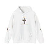 God Moves in Mysterious Ways Cross Hoodie — Floral Cross Religious Pullover