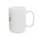 Inspirational Coffee Mug — "Put GOD First, Hustle For The MONEY" Ceramic Motivational Mug