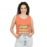 God Money Power Tank Top — Bold Gold Faith & Hustle Graphic