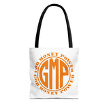 Tote — GOD MONEY POWER (GMP) Orange Logo All-Over Print