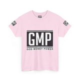 GMP “God Money Power” Graphic Tee — Bold Logo Cotton T-Shirt
