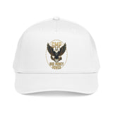 Eagle Emblem Baseball Cap — Gold Shield Rustic Outdoor Hat