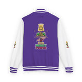 Letterman Jacket — 'No Money No Power' Retro Graphic Varsity Jacket