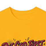 Inspirational Long Sleeve Tee — “Put God First, Hustle for the Money, Put Yourself in Power”