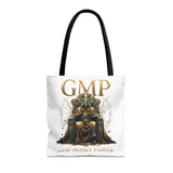 GMP 'Gold Money Power' Tote Bag — Luxurious King on Throne All-Over Print