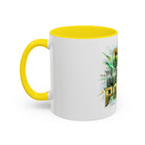 Accent Coffee Mug — "God Money Power" Bold Graphic Ceramic Mug
