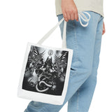 Angel Of Death Gothic Angel & Serpent Art Tote Bag – Dark Mystic Graphic Carryall