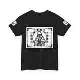 Graphic Tee — “God Money Power” Retro Stencil Jesus Streetwear T‑Shirt