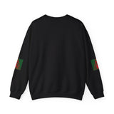 Crewneck Sweatshirt — Vintage Tarot Priestess Graphic (Green & Red)