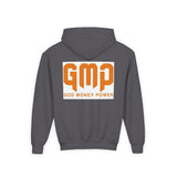 Youth Hoodie — GMP (God Money Power) Bold Orange Logo