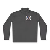 Quarter-Zip Pullover — God Bless Power USA Flag Graphic