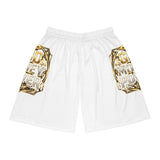 Basketball Shorts — Gold Money Power Graphic All-Over Print