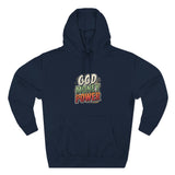 God Money Power Hoodie — Retro Bold Graphic Pullover