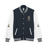 Letterman Jacket - "GOD MONEY POWER" Graphic Varsity Jacket with Chest Logo