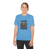Youth Graphic Tee — "God Money Power" Skull Design