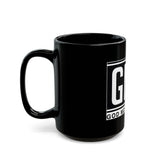 GMP Black Mug - 'God Money Power' Bold Logo Coffee Cup (11oz/15oz)