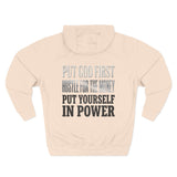 Inspirational Power Hoodie — "Put Yourself In Power" Religious Motivational Sweatshirt