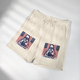American Flag Graphic Sweat Shorts — Patriotic Fleece Lounge Shorts