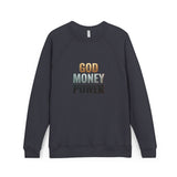 God Money Power Sweatshirt — Inspirational Graphic Raglan Crewneck