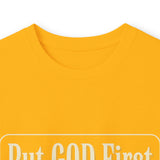 Inspirational Faith Hustle Long Sleeve Tee — “Put GOD First, Hustle For The MONEY, Put Yourself In POWER”