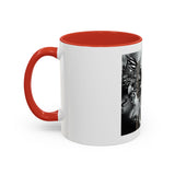Angel Of Death- Gothic Grim Reaper & Serpent Accent Coffee Mug — Dark Fantasy Skull Art