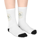 God Money Power- Vintage Compass Mid-Length Socks — Nautical Explorer Graphic Socks