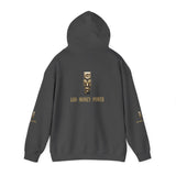 God • Money • Power Hoodie — Gold Block Logo Pullover