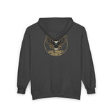 God Money Power (GMP) Eagle Zip Hoodie — Bold Gold Emblem Full-Zip Sweatshirt