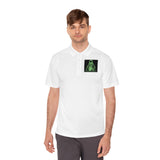 Religious Streetwear Polo — 'God Money Power' Neon Graphic