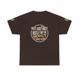 Money Graphic Tee — "Money" Gold Lettering Casual Cotton Shirt