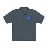 Embroidered Blue Sequin Patch Polo Shirt