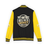 Letterman Jacket — “Put God First, Hustle For The Money” Varsity Jacket